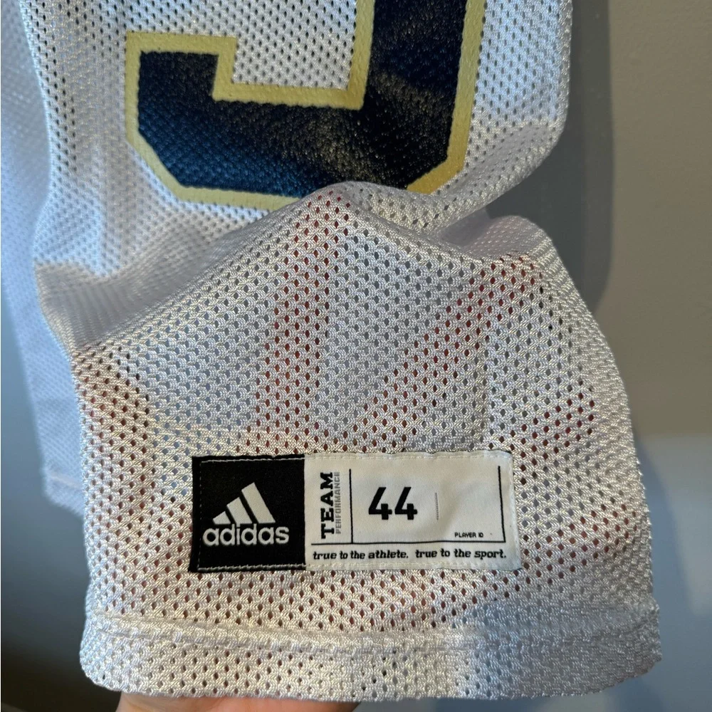 Adidas Notre Dame Fighting Irish #19‎ Game Worn Jersey Size 44 White Football